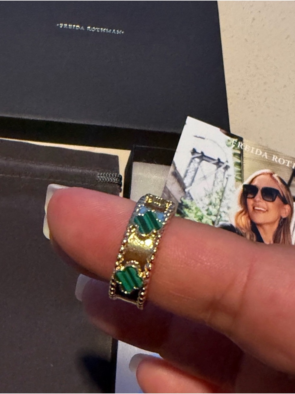 Adjustable Green Freida Rothman
Clover Ring